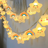Magische LED String Lights – Ster, Wolk en Regenboogontwerpen voor een Vrolijke Sfeer