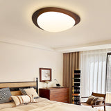 Scandinavische Kiezel Houtnerf Plafondlamp – Natuurlijke Elegant met Zachte LED Glans