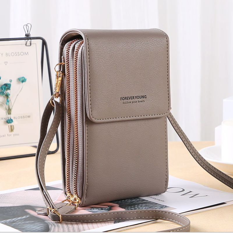 Touchscreen Telefoontas met Portemonnee‑functie – Compacte Crossbody voor Dagelijks Gebruik