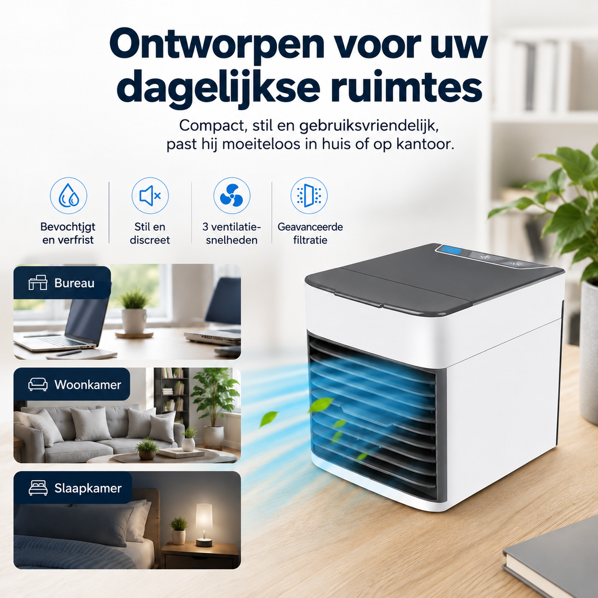 Draagbare verdampingsluchtkoeler – Stil en compact