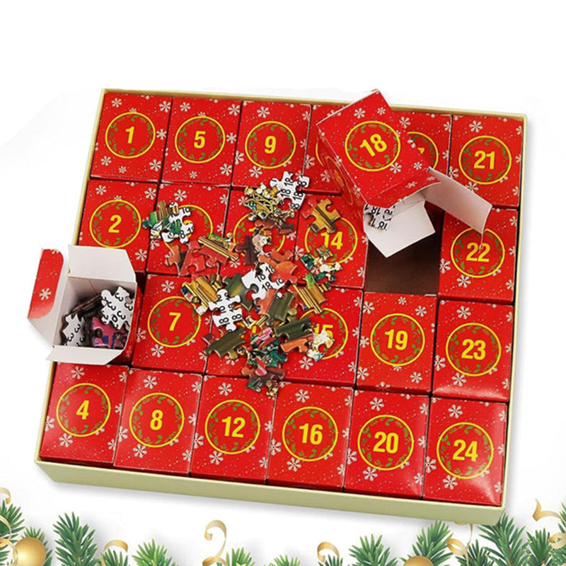 Kerst Puzzel Adventskalender – 1008 Stukjes, Dagelijks Puzzelplezier