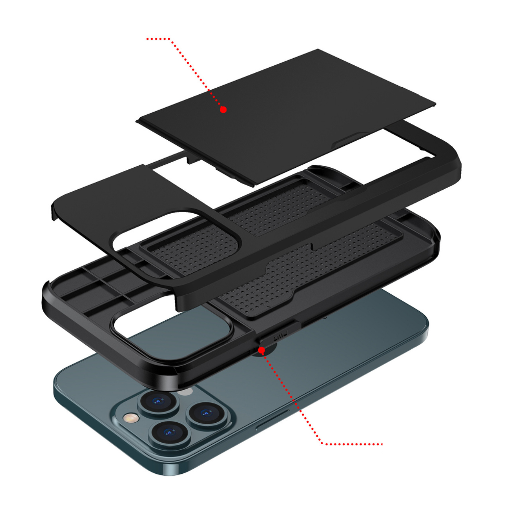 MobuLux | iPhone Portemonnee Hoesje | Luxe Telefoonhoes met Kaartvak en Bescherming