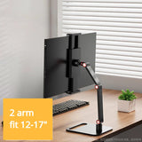 Universele Monitor Bureau Stand - Verstelbare 12–17.3in VESA Bevestiging Vouwbare Schermhouder