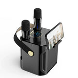 Krachtige Karaoke Bluetooth Luidspreker – Draagbare 360° Stereo Surround Draadloze Subwoofer met Dubbele Microfoon Boombox