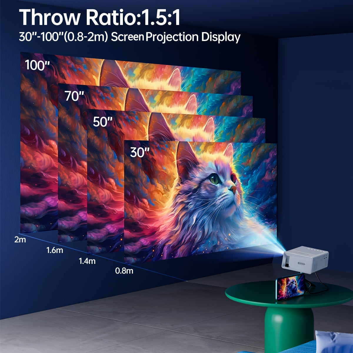 ClarityBeam Mini Projector – Krachtig Beeld in Compact Formaat