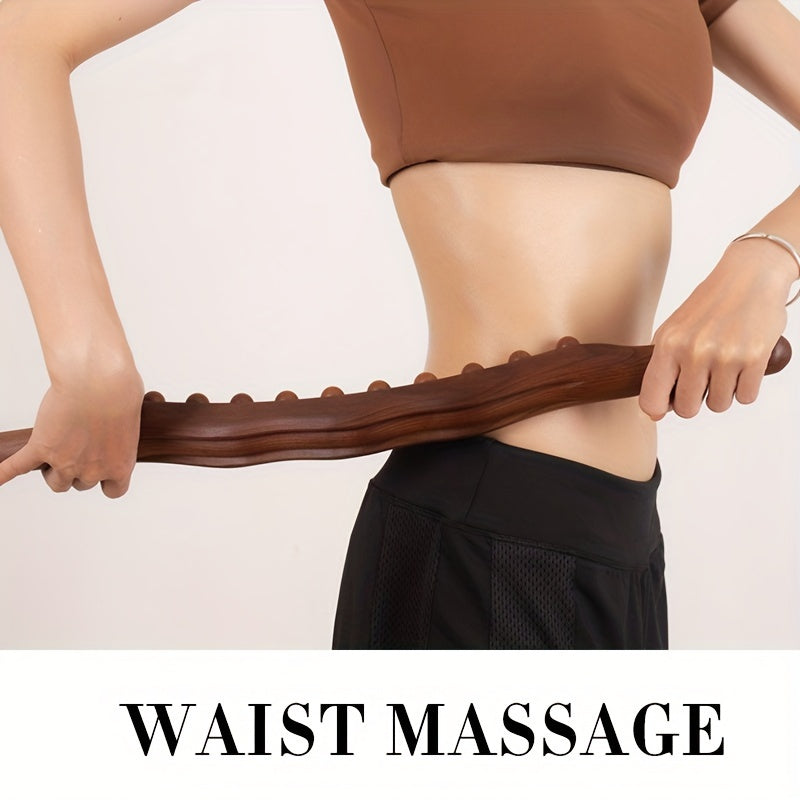Houten Massagestok met 31 Kralen – Diepe Spierontspanning