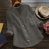 Dames Linnen Shirt met Lange Mouwen – Isla