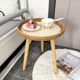 Scandinavische Rattan-Bijzettafel - Elin