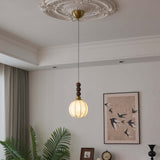Hanglamp met Glas - Hout & Metaal