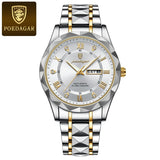 Waterdichte luxe herenarmbandhorloge van topmerk met lichtfunctie