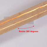 Moderne Gebroken Houten Wandlamp – Natuurlijke LED Sfeerverlichting