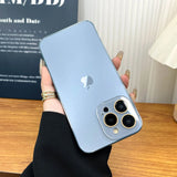 Gegalvaniseerde Matte Acryl Gehard Glas iPhone Beschermhoes