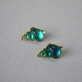 Zee-blauwe Schelp Oorbellen – Marina