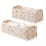 Set van 2 Handgemaakte Macramé Opbergmanden – Boho Chic Voor Een Stijlvolle Opruiming