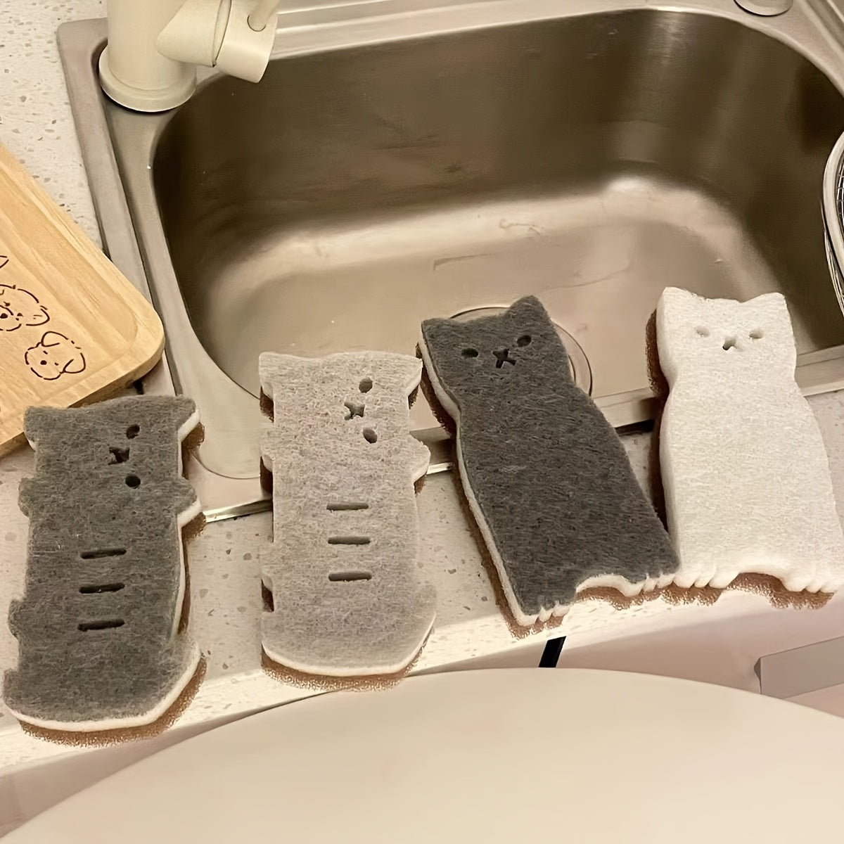 Purrfect Clean Katten Sponzenset – Duurzaam, Schattig en Superfunctioneel