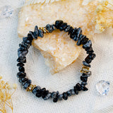 Stijlvolle Armband van Natuursteen en Kristalparels - Celine
