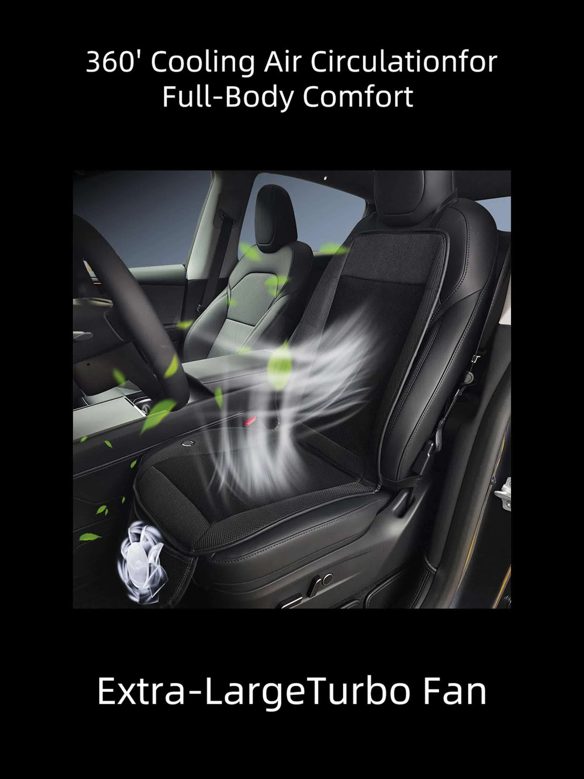 Turbo Ventilator Autostoelkussen – Snel Koeling en Comfort