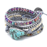 Turquoise Genezing en Bescherming Wikkelarmband - Selina
