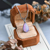 Minimalistische Druppel-Opal-Hanger-Halsketting – Selina