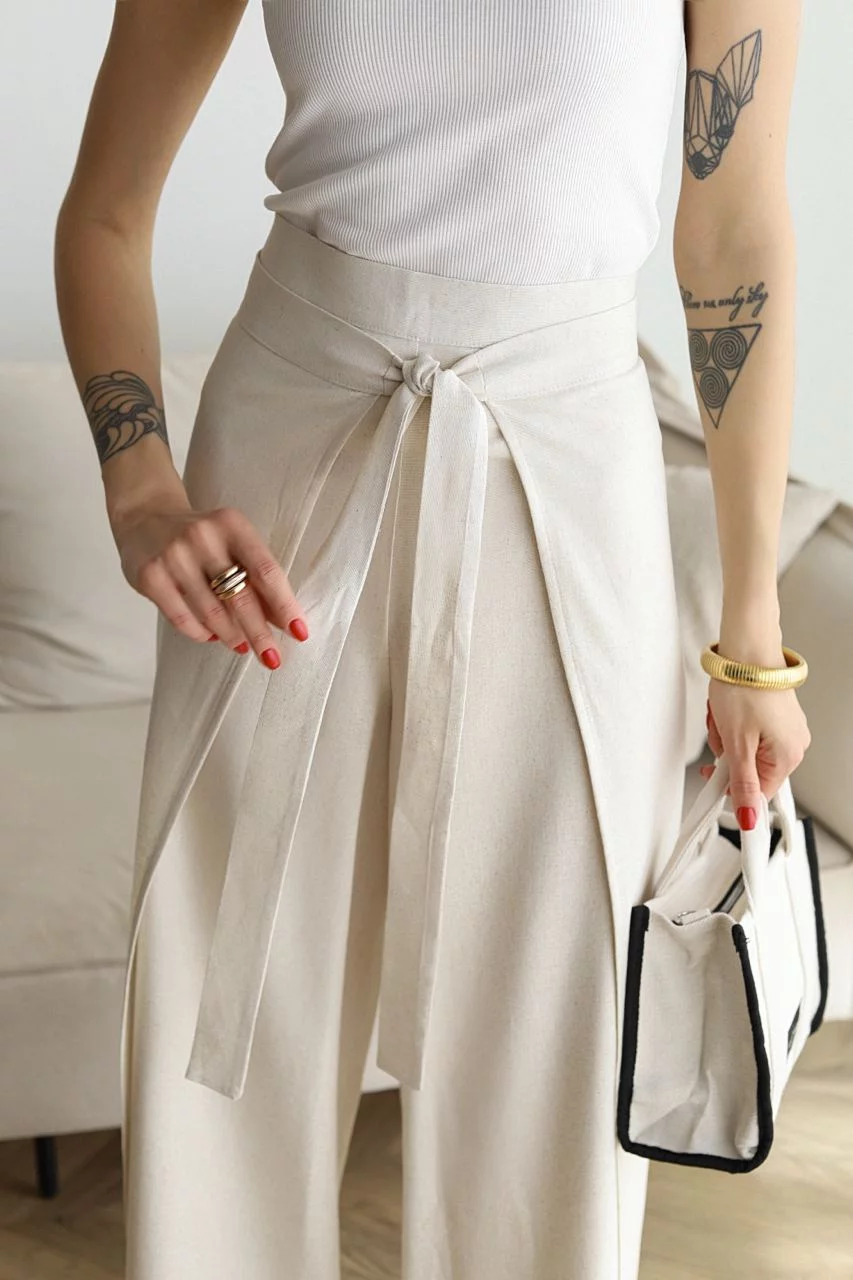 Nuvano | Wide Crop Pantalon Dames | Hoge Taille Broek met Wijde Pijpen en Elegant Design