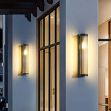 Moderne Buitenlamp Cilindrisch Metaal & Glas