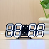 3D-Digitale wekker, huishoudelijke tafel- en wandklok, woonkamerontwerp met premium karakter, creatieve LED-wandklok, wandklok