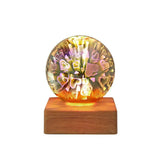 Kristallen bol lamp met 3D-vuurwerkeffect - StarburstGlow