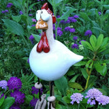Speelse Tuinkippen Decoratie - Vrolijke Buitenaccessoires