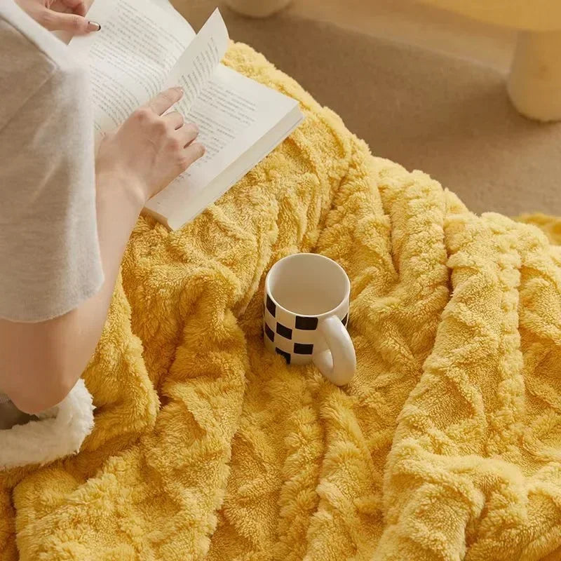 Dik Lamswollen Winter Fleece Deken - LuxyCozy