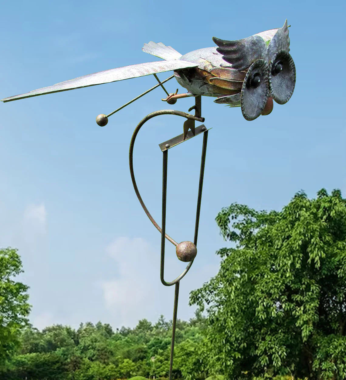 Metalen windgong in de vorm van een vogel - Decoratief tuinornament