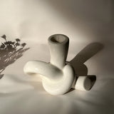Minimalistische Keramische Knoop Kandelaar – Stijlvolle Woondecoratie