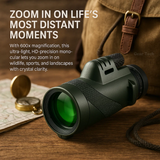 Compact 600x Ultra-Zoom Monoculair | HD Meervoudig Gecoat Optisch Glas | HyperClarity Lens Technologie | Weerbestendig & Schokbestendig Chassis | Geïntegreerde Smartphone Adapter | Lichtgewicht < 200g Langeafstandscamera