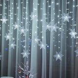 Norvo | LED Lichtgordijn met Sneeuwvlokken | IP43 Waterdicht | 4.8W (220V) | 4m / 5m