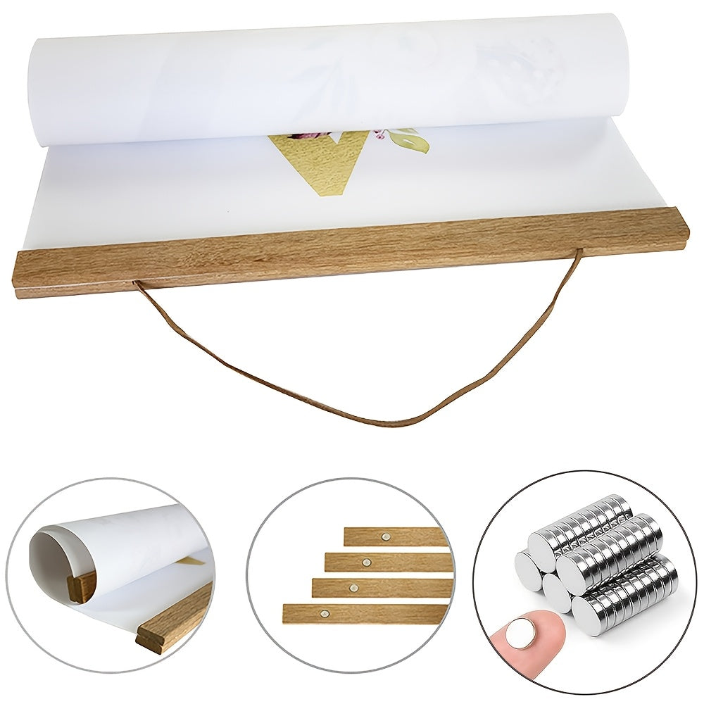 Magnetische Houten Posterophanger – Eenvoudige en Stijlvolle Wanddecoratie