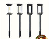 Set van 4 Solar Tuinlampen – Duurzaam en Helder voor Tuinen en Padjes