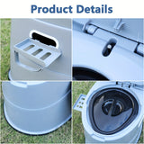 Portabel Grijs PVC Toilet - Comfortabel en Handig voor Kamperen en Noodgebruik