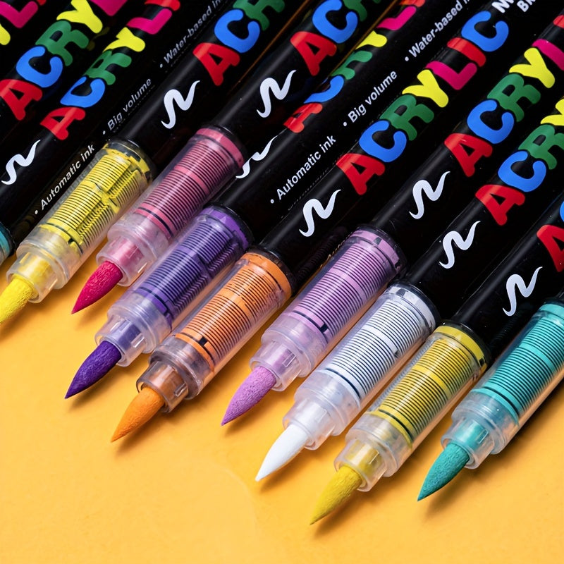 72 Kleuren Acrylverf Markers – Perfect voor Creatief Schilderen op Diverse Oppervlakken
