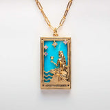 Zirkonia Verguld Tarot-Druppel-Hanger-Halsketting – Amara