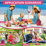 Strandavontuur Speelset voor Kinderen – Compleet met Opvouwbare Emmer, Schep en Net voor Buitenexploratie
