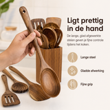 8-Delige Acaciahouten Keukenset – Stijlvol en Praktisch
