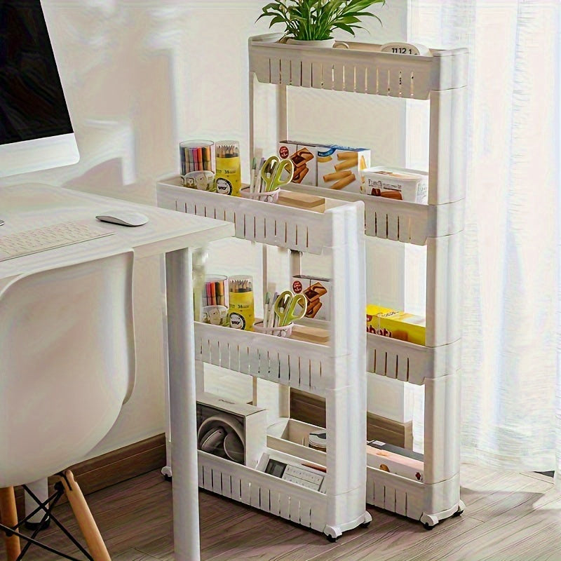 Smalle Opbergtrolley – Praktisch en Mobiliteit voor Keuken en Badkamer