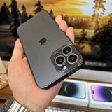 Gegalvaniseerde Matte Acryl Gehard Glas iPhone Beschermhoes