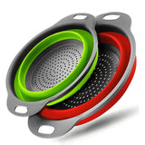 Opvouwbare Siliconen Vergiet Set – Perfect voor Pasta, Groenten en Fruit