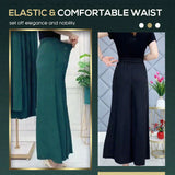 MODISCHE, PLISSÉ HOSE MET WEITEM BEIN