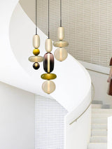 Moderne Hanglamp met Gekleurd Glas