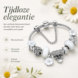 925 Sterling zilveren armband met bloemencharms | Elegante dames sieraad cadeau
