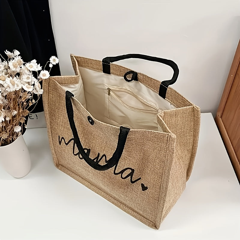 Mama Jute Shopper – Stijlvol, Duurzaam en Praktisch voor Elke Dag