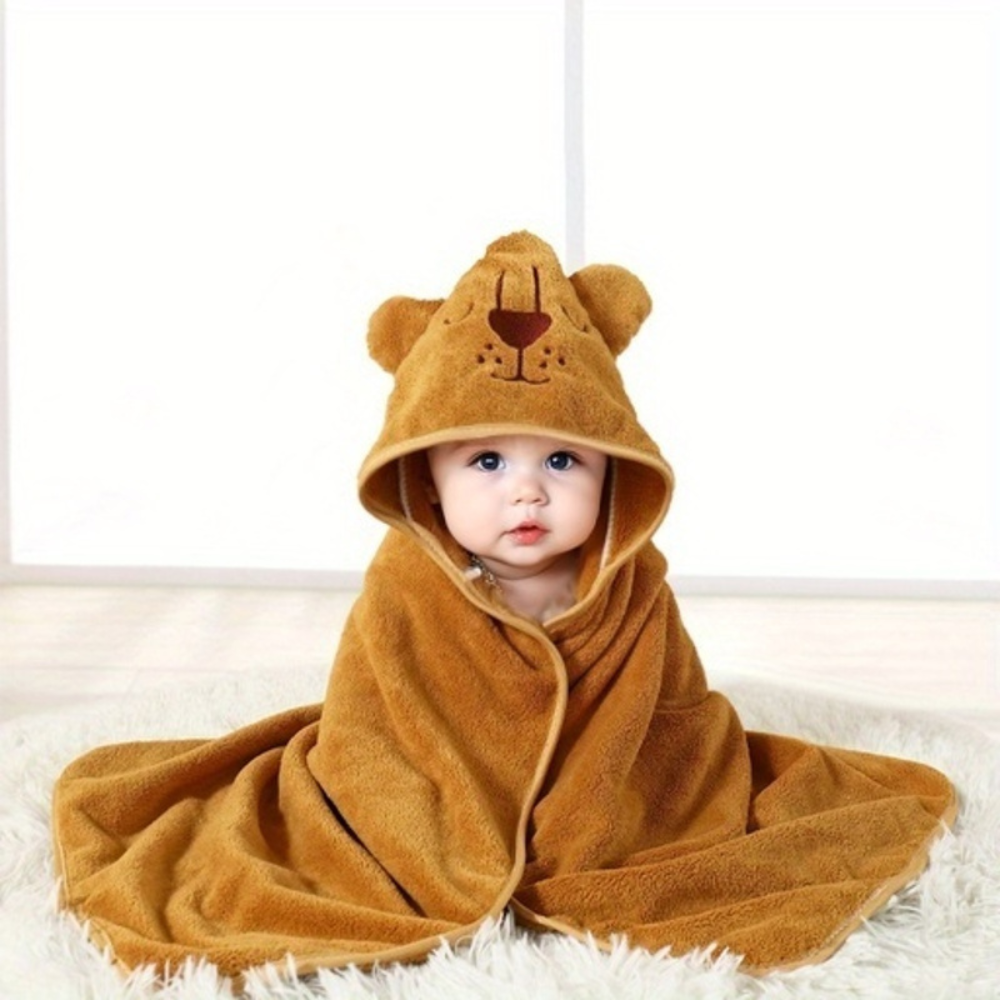 Zacht en knuffelig badhanddoek met capuchon – Droogt snel & houdt warm