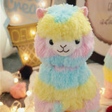 Zachte Regenboog-Alpaca Knuffel uit Pluche voor Baby's & Peuters