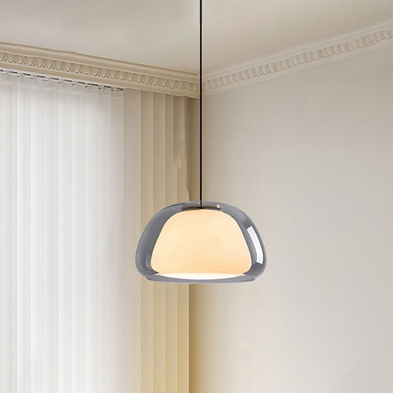Moderne Jelly Hanglamp – Elegante Witte Glazen Kap met Verstelbare Daling